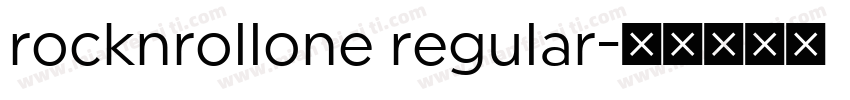 rocknrollone regular字体转换